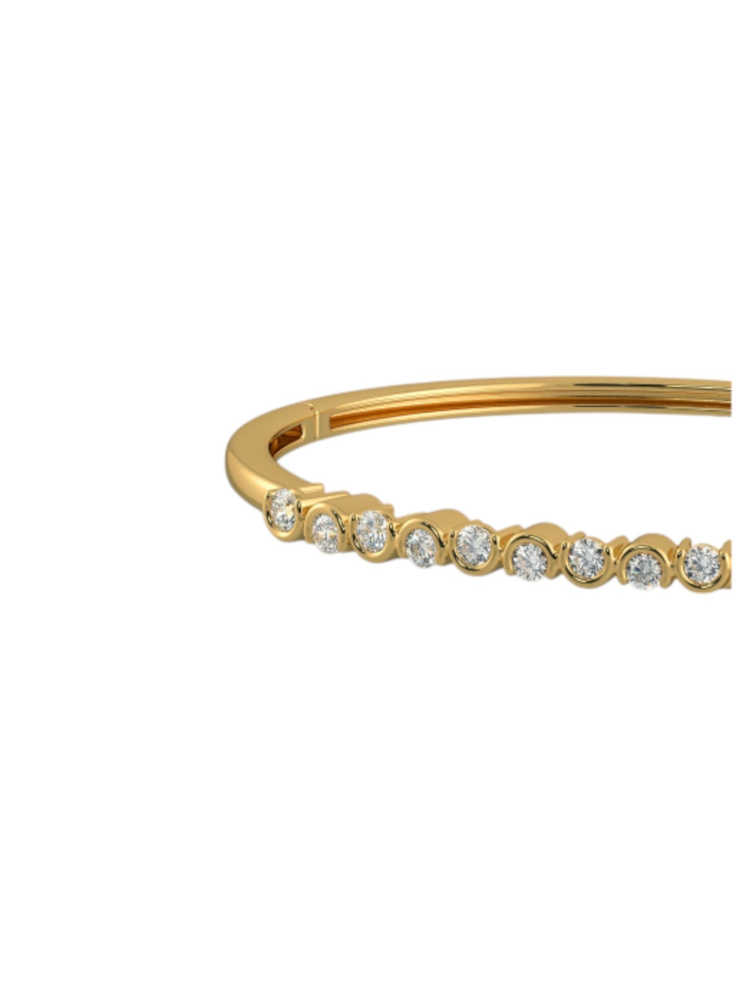 Oval Bangle Gold Plated Charm Bracelets 925 Sterling Silver For Women By Kesardeep